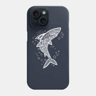 WHITE BOHO SHARK Phone Case