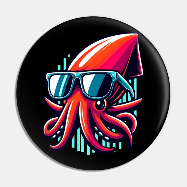 Classic Ink-tacular Squid Pin by urbanoceandesigns