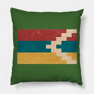 Vintage Artsakh Flag Pillow