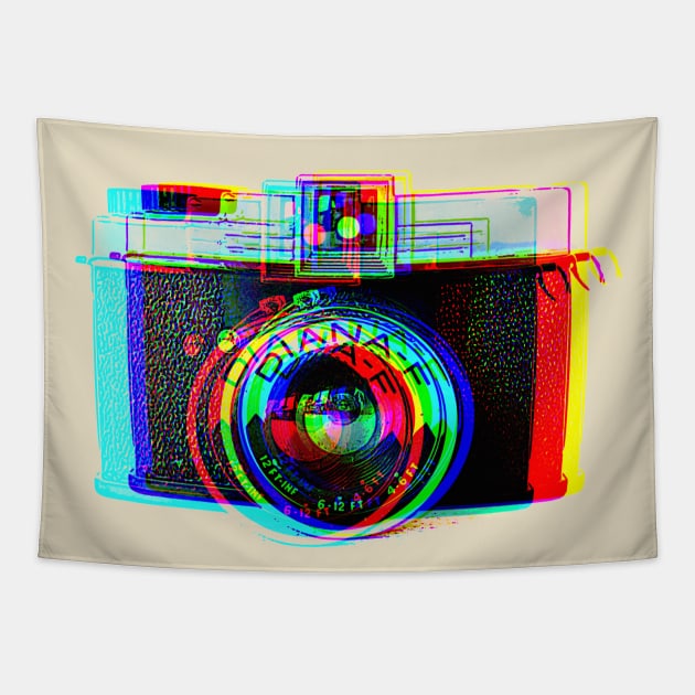 Classic Diana Camera Artwork Design Tapestry by DankFutura