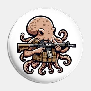 Tactical Octopus Adventure Tee: Where Intelligence Meets Style Pin