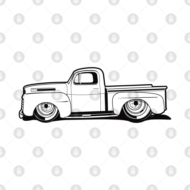 1950 Ford Truck BW by RBDesigns