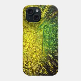 With pattern yellow & green, broken glass pattern, abstract Phone Case