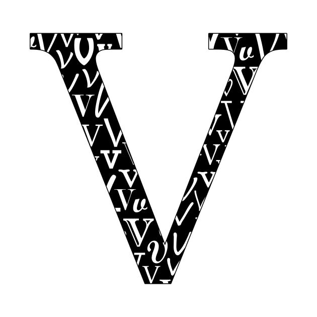 V Filled - Typography by gillianembers