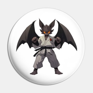 Kawaii Style Karate Master Bat Pin