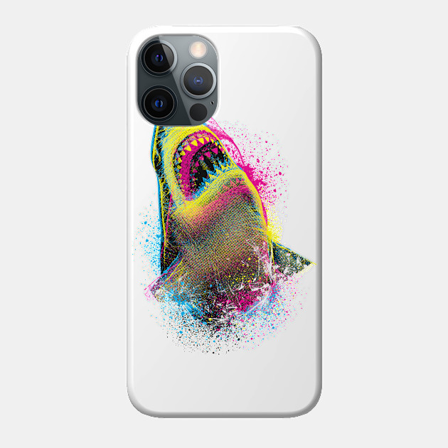 Cmyk Shark - Shark - Phone Case