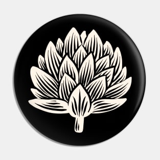 Artichoke white Pin