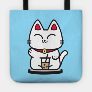 Boba Cat with Milk Tea Tote