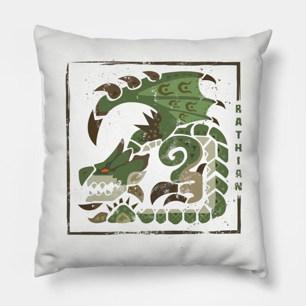 Monster Hunter World - Rathian Pillow by Fadelias