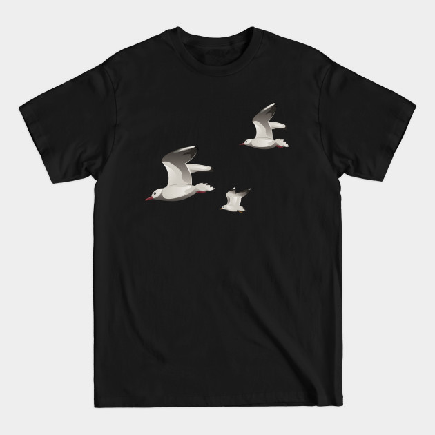 Discover Flying Seagulls - Seagull - T-Shirt