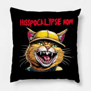 mean hissing cat. hisspocalypse now! Pillow