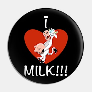 I Love Milk Pin