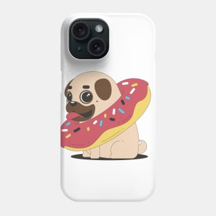 Doughnut on a Pug Phone Case