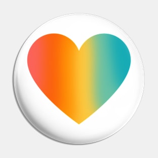 Gradient heart silhouette Pin