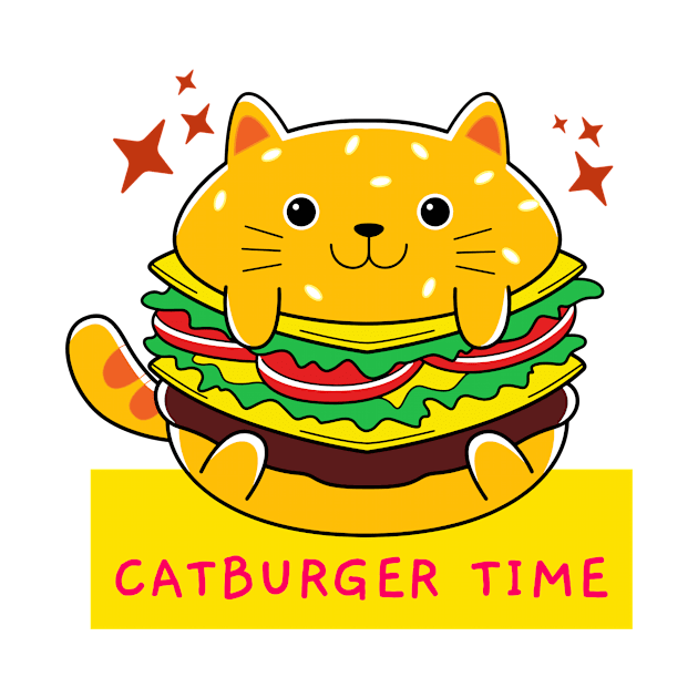 National Cheeseburger Day- Cute Catburger by Rhythmic Designs