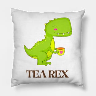 Tea rex Pillow