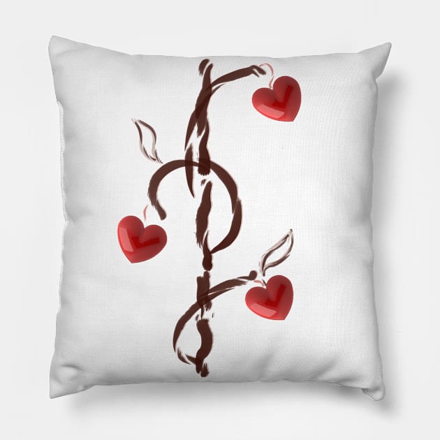 tree of hearts Pillow by ArtKsenia