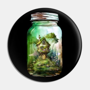 Fairy Forest House Jar Pin