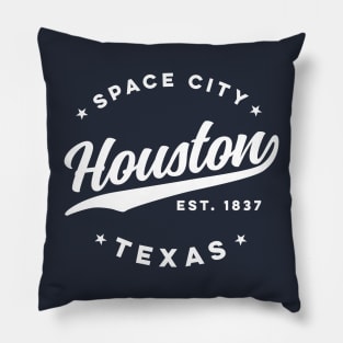 Vintage Houston Texas Space City USA Pillow