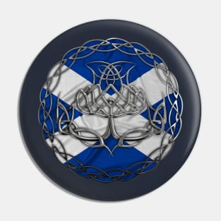 Chrome Celtic Knot Thistle Pin