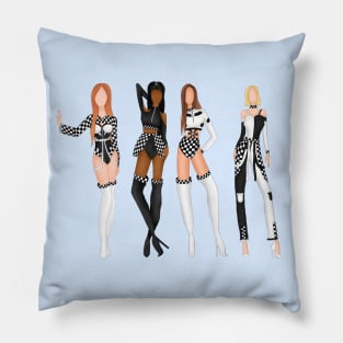 badass black and white fashion design Pillow