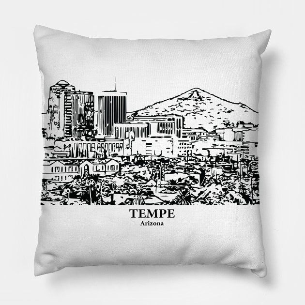 Tempe - Arizona Pillow by Lakeric