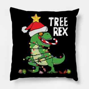 Fun Dinosaur Tree Rex T-Rex Christmas Gift Pillow