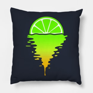 Cool 80s Lime Sunset Pillow