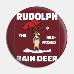 Rudolph The Red Nosed Rain Deer Xmas Pin