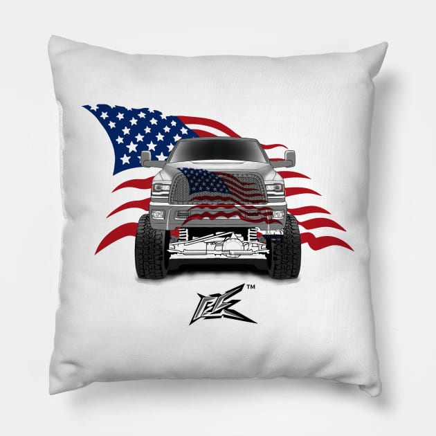 ram 2500 lifted truck Pillow by naquash