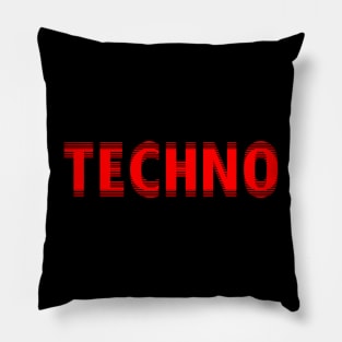 TECHNO MUSIC - FOR TECHNO LOVERS RED EDITION Pillow