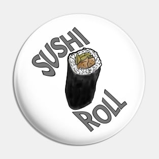 Sushi Roll - watercolour - graphical text Pin