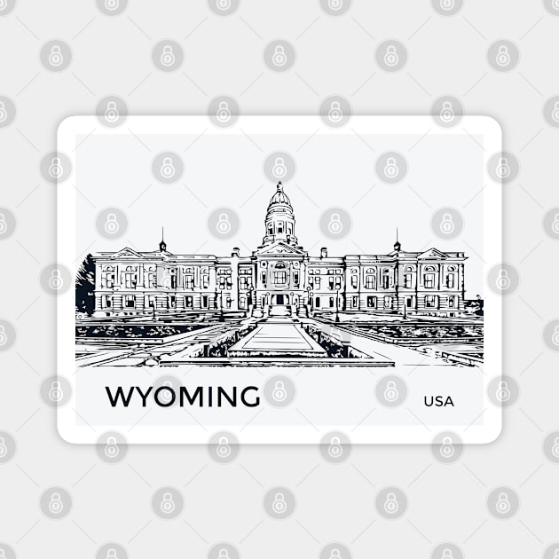 Wyoming State USA Magnet by Lakeric