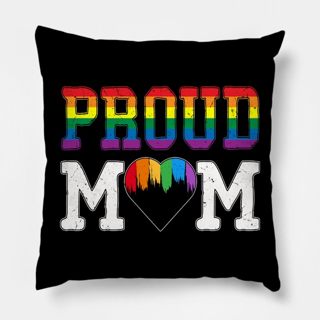 Proud mom lgbt Pillow by Leosit