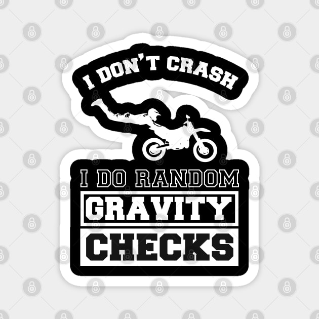 Motocross Bike Motorcycle Gravity Checks Magnet by Little Treasures