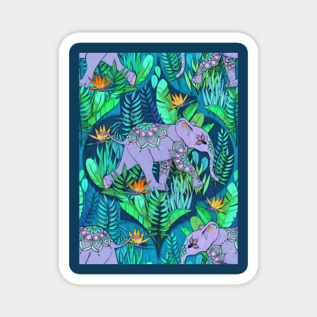 Little Elephant on a Jungle Adventure Magnet by micklyn