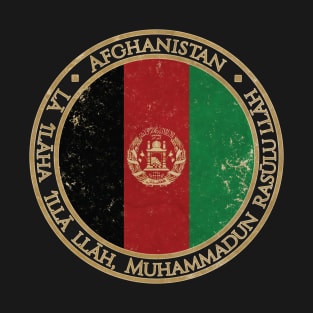 Vintage Islamic Republic of Afghanistan Asia Asian Flag T-Shirt