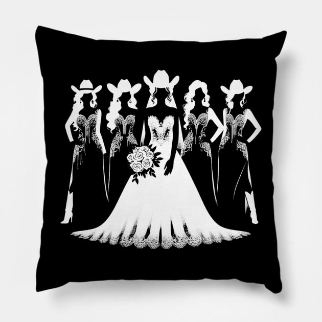 Cowgirl Bride and Bridesmaids Pillow by EverBride