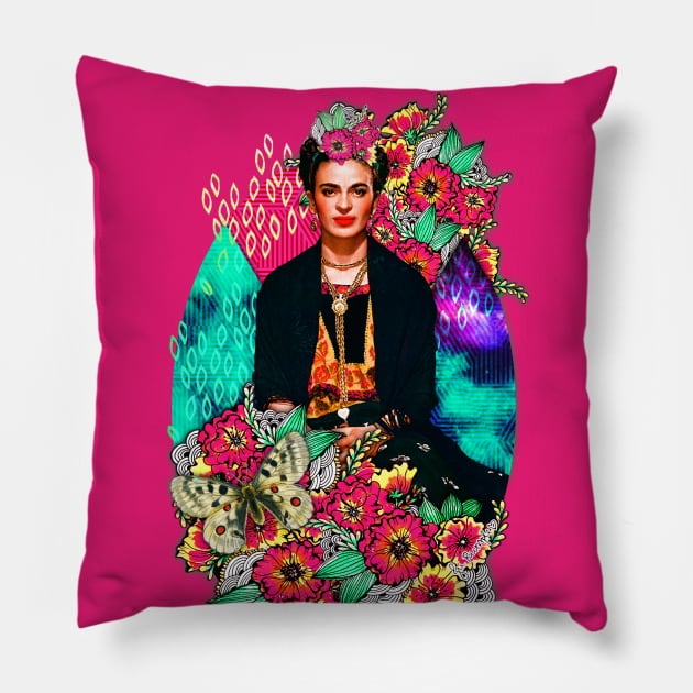 Galaxy Frida Pillow by jurumple