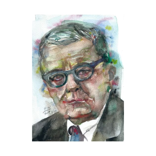 DMITRI SHOSTAKOVICH - watercolor portrait.2 by lautir