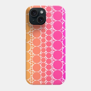 Sunset Gradient Polka Dot Stripes Pattern Phone Case