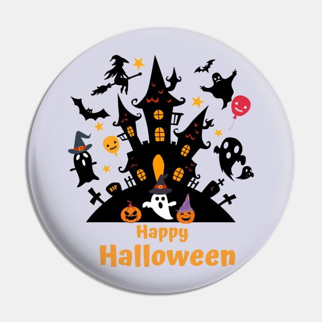 Halloween For Boys Grils, Happy Halloween, Kids Halloween T-Shirt Pin by DakhaShop