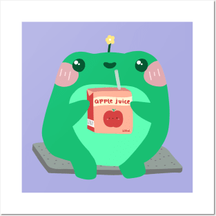 Cute Kawaii Frog Poster for Sale by kevsdesigns
