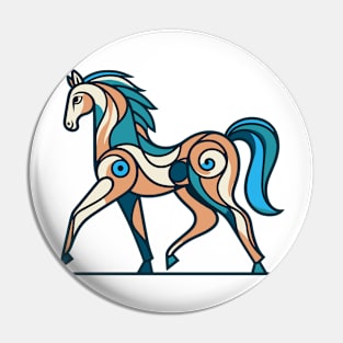 Horse illustration. Illustration of a horse in cubism style Pin