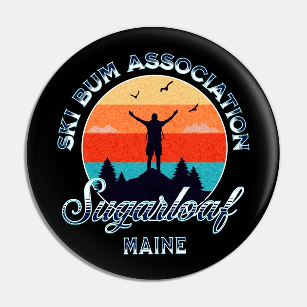 Ski bum Association Sugarloaf Mountain Chapter man in the sunshine Pin by Your good dog spot