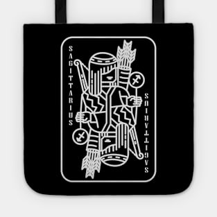 Sagittarius Zodiac horoscope line art playing card style Tote