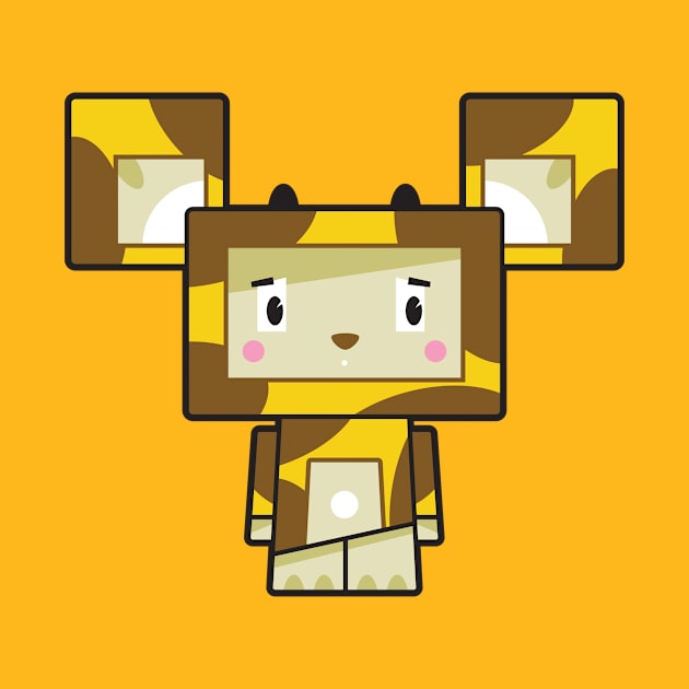 Cute Cartoon Blockimals Giraffe by markmurphycreative