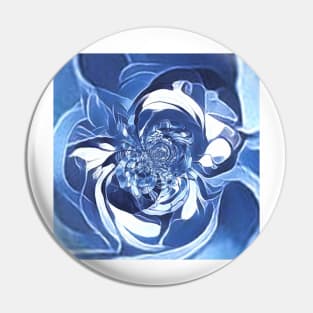 complex pattern and design in shades of BLUE in ICE Pin