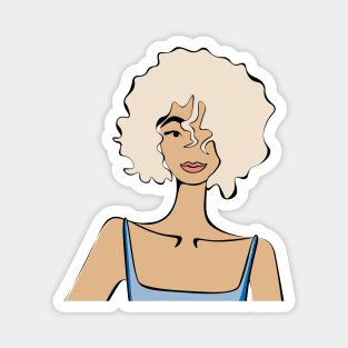 Blonde Girl Portrait Magnet