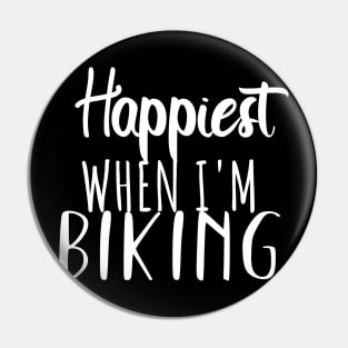 Motorcycle happyest biker Pin